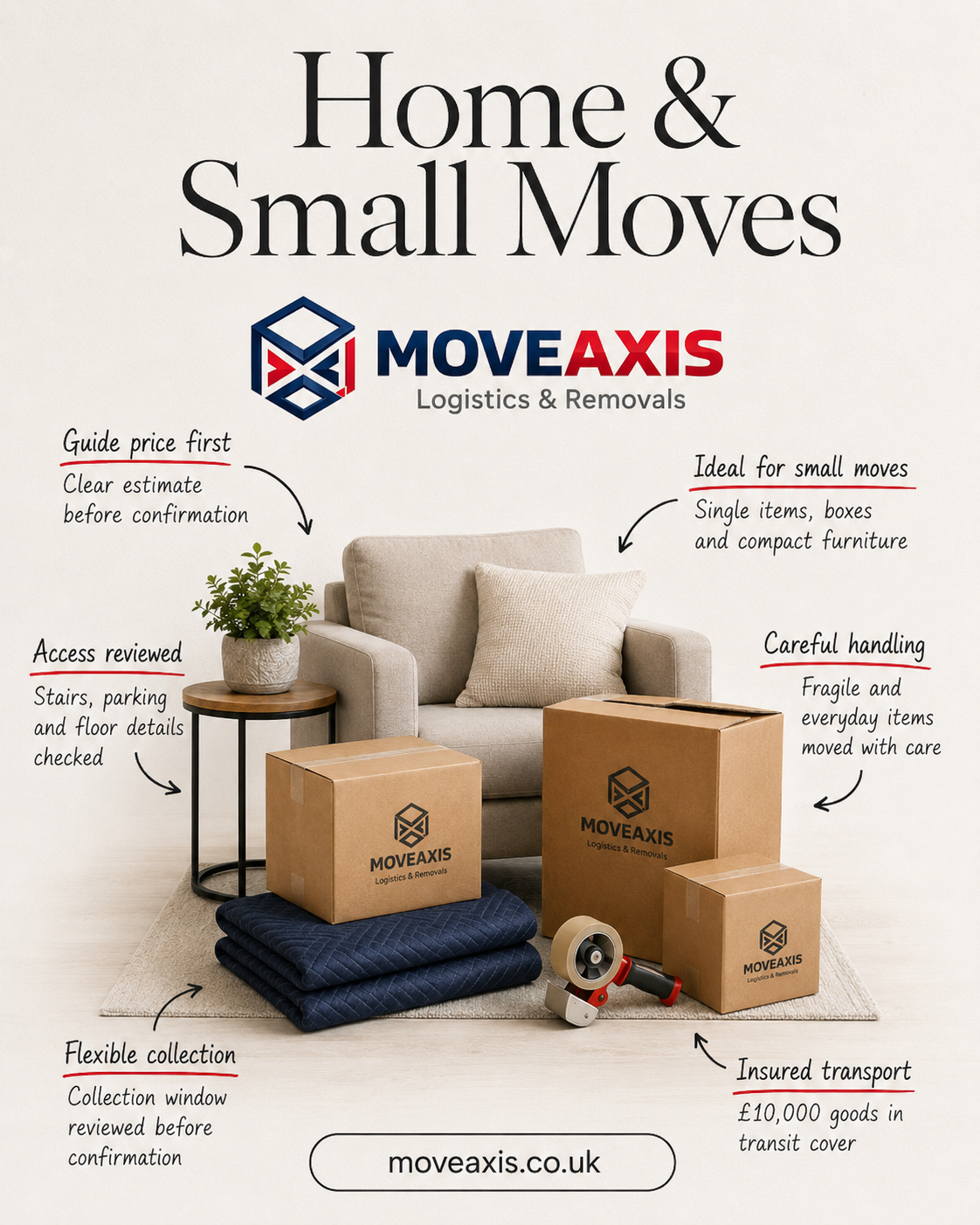 MoveAxis poster for man and van work