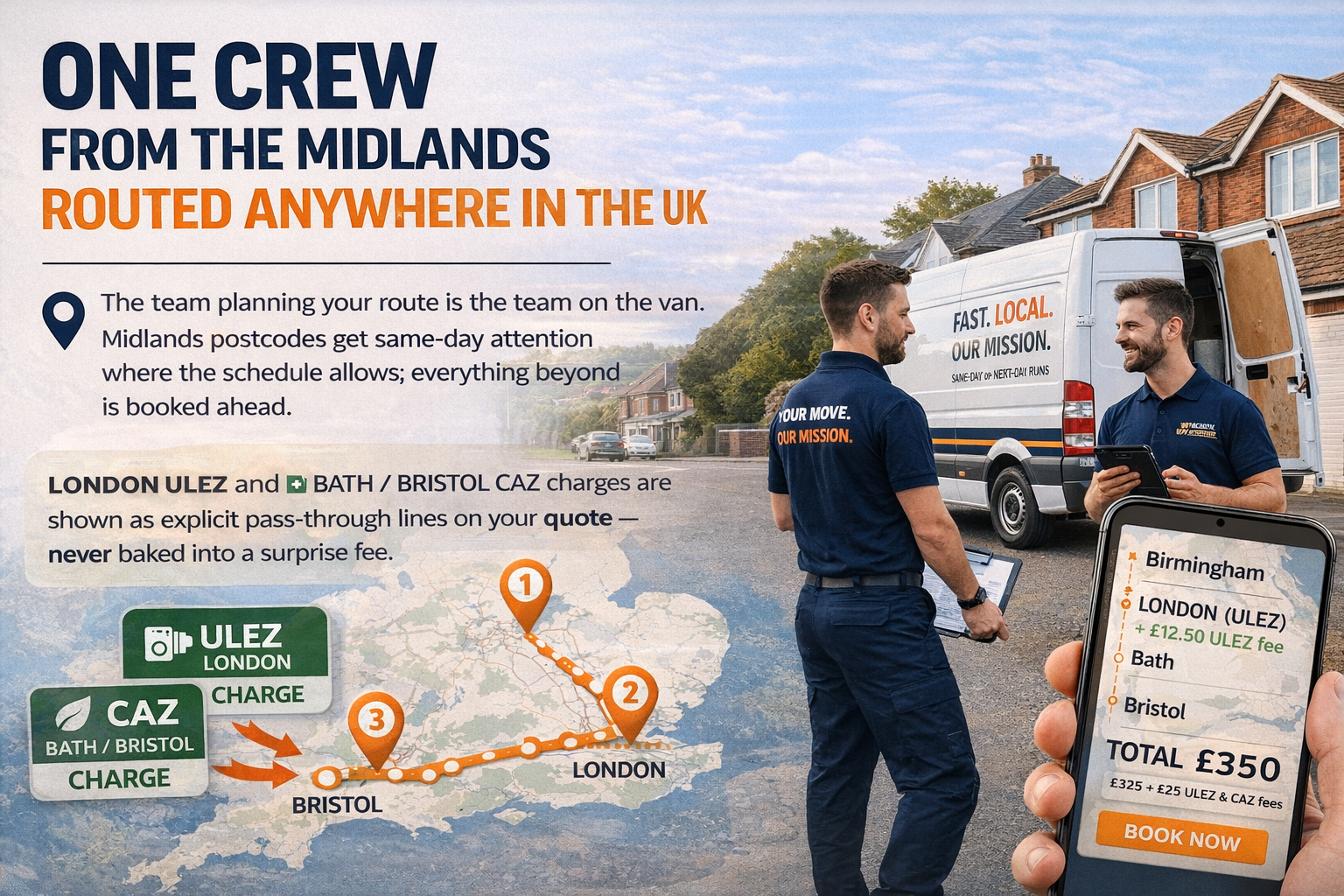 One crew from the Midlands — routed anywhere in the UK