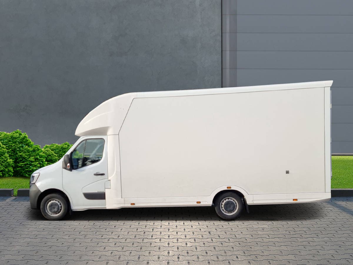 Offside near profile of Moveaxis removals van